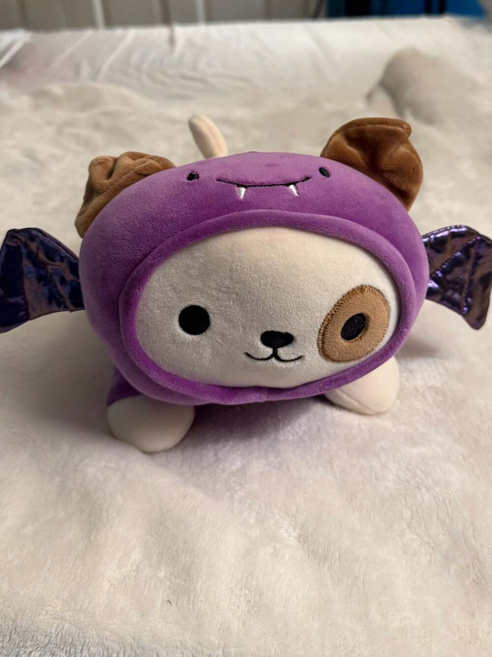 Walgreens Hug Me Puppy Dog in Purple Bat Costume Plush